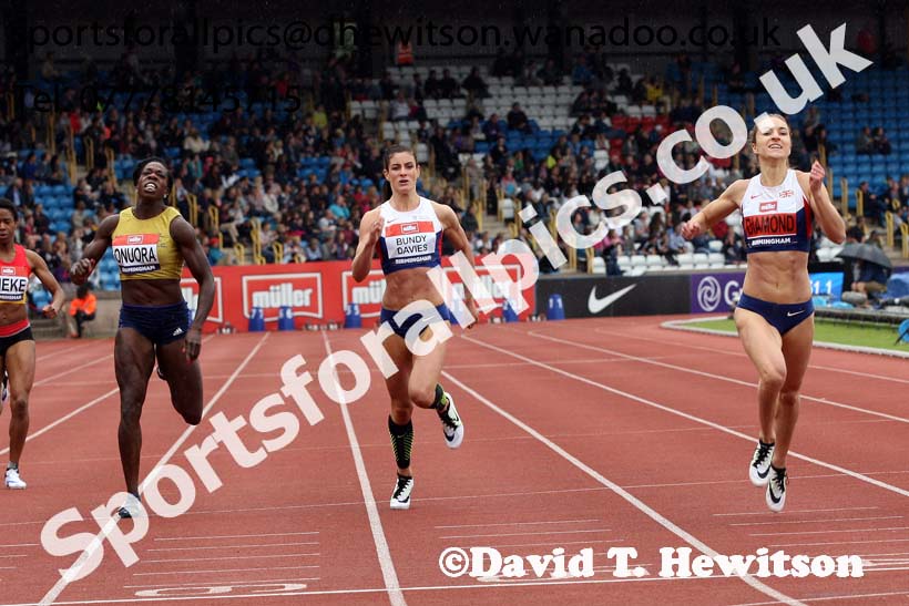 Womens 400 metres, British Championships, Birmingham. Photo: David T. Hewitson/Sports for All Pics